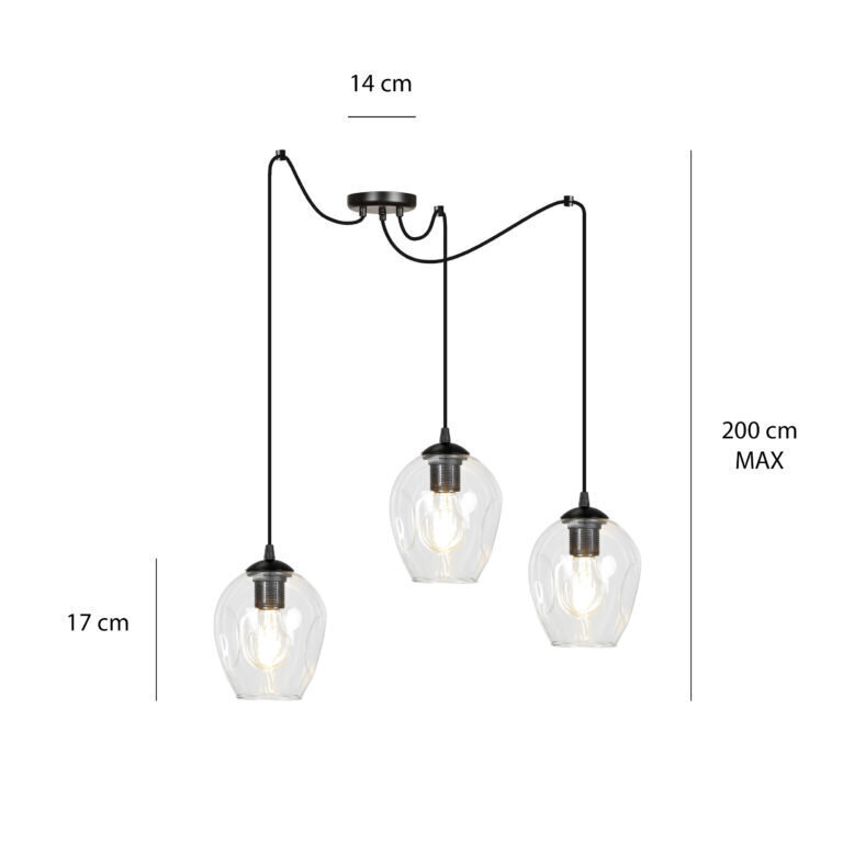 Emibig rippvalgusti Level 3 BL Transparent hind ja info | Rippvalgustid | kaup24.ee