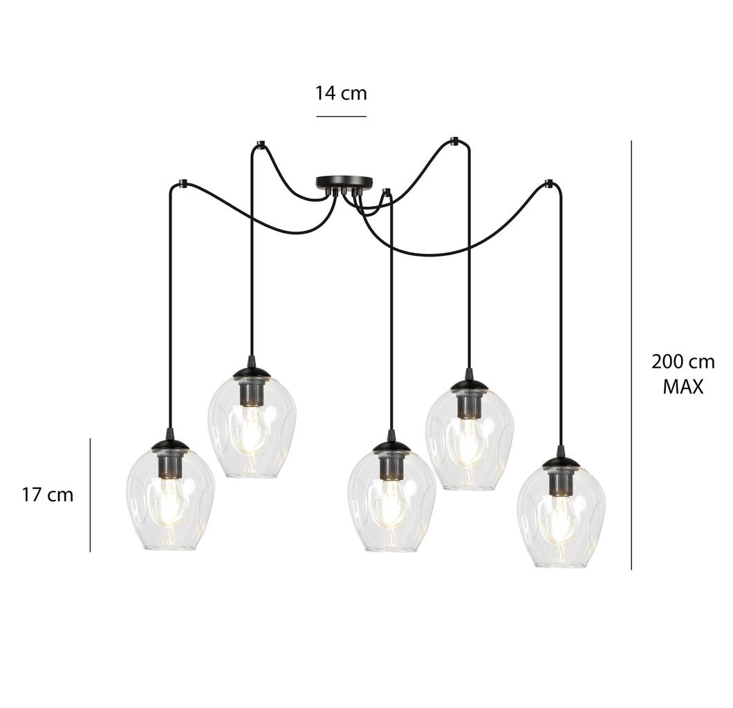 Emibig rippvalgusti Level 5 BL Transparent hind ja info | Rippvalgustid | kaup24.ee