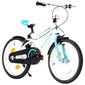 vidaXL laste jalgratas 18'', sinine ja valge hind ja info | Jalgrattad | kaup24.ee
