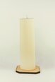 Кремовая свеча из соевого воска, Цилиндр, 5,5x19,5 см, 500 г