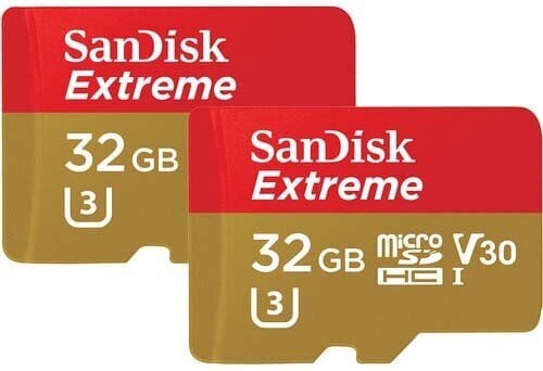 Mälukaart Sandisk microSDHC 32GB Extreme Action, 2 tk цена и информация | Fotoaparaatide mälukaardid | kaup24.ee