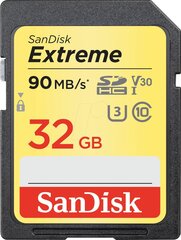 Mälukaart Sandisk SDHC 32GB Extreme Video V30, 2 tk hind ja info | Fotoaparaatide mälukaardid | kaup24.ee