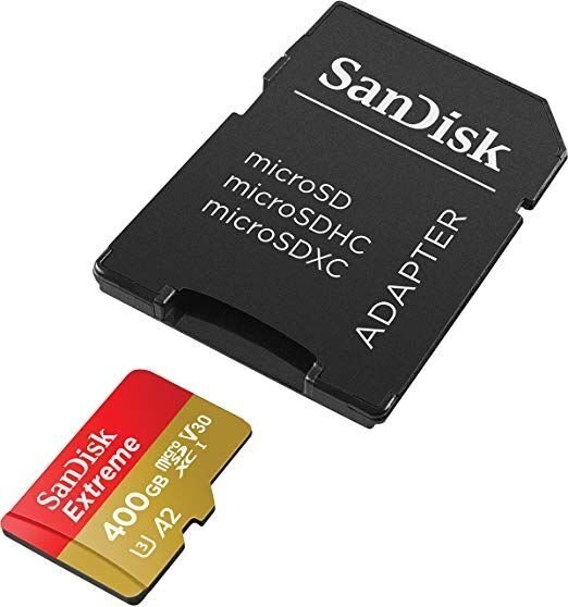 Mälupulk Sandisk Extreme microSDXC 400GB + SD Adp цена и информация | Fotoaparaatide mälukaardid | kaup24.ee