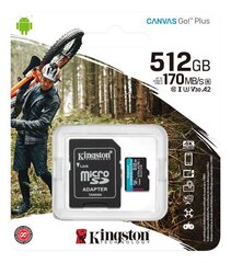 Kingston SDCG3, 512 GB цена и информация | Карты памяти для фотоаппаратов, камер | kaup24.ee