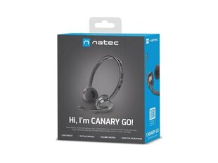 Juhtmega kõnekeskuse peakomplekt/kõrvaklapid mikrofoniga NATEC Canary Go цена и информация | Наушники | kaup24.ee