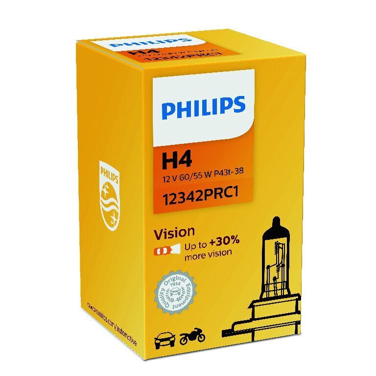 Pirn Philips Premium +30% H4 60/55W 12V P43T цена и информация | Autopirnid | kaup24.ee