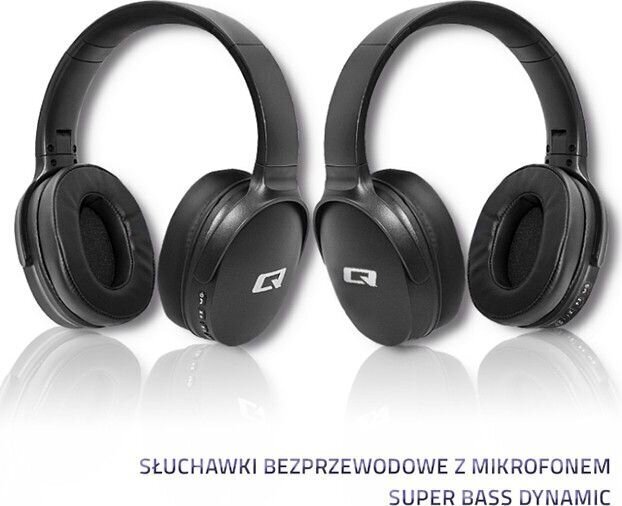 Juhtmevabad kõrvapealsed kõrvaklapid QOLTEC - must hind ja info | Kõrvaklapid | kaup24.ee