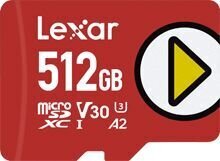 MEMORY MICRO SDXC 512GB UHS-I/PLAY LMSPLAY512G-BNNNG LEXAR hind ja info | Fotoaparaatide mälukaardid | kaup24.ee