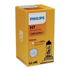 Philips H7 12V/55W +30% Vision лампочка (1шт.) цена и информация | Автомобильные лампочки | kaup24.ee