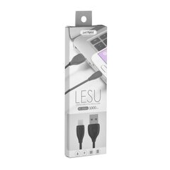 Remax LESU прочный и эластичный Micro USB на USB Кабель данных и заряда 1м, черный цена и информация | Кабели для телефонов | kaup24.ee