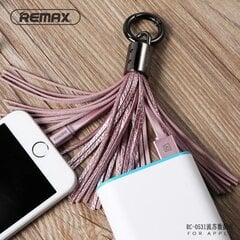 Remax RC-053i Дизайн Брелок для ключей с Apple Lightning кабелемданных и заряда  (MD818) Черный цена и информация | Кабели для телефонов | kaup24.ee