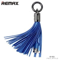 Remax RC-053i Дизайн Брелок для ключей с Apple Lightning кабелемданных и заряда  (MD818) Синий цена и информация | Кабели для телефонов | kaup24.ee