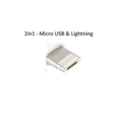 USB кабель Remax «Lesu» 2в1 RC-050t microUSB-Apple, белый цена и информация | Кабели для телефонов | kaup24.ee