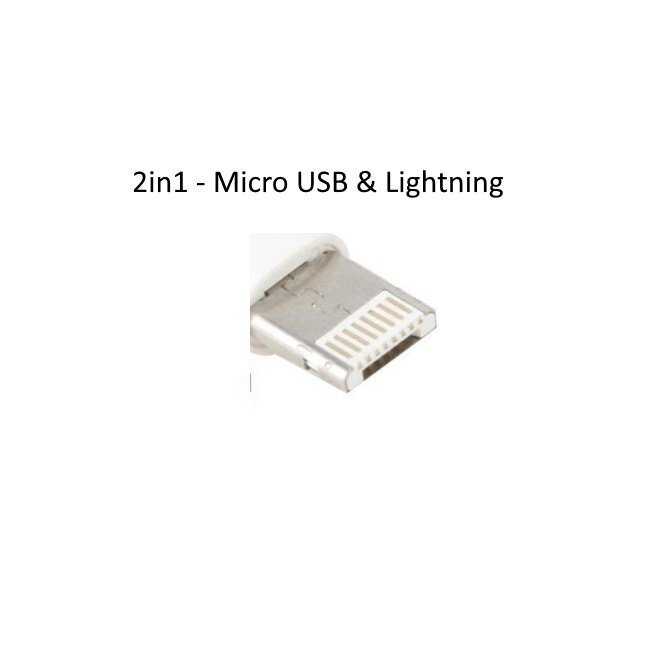 Kaabel Remax 2in1 USB - Micro USB, Apple Lightning 2M, must hind ja info | Mobiiltelefonide kaablid | kaup24.ee