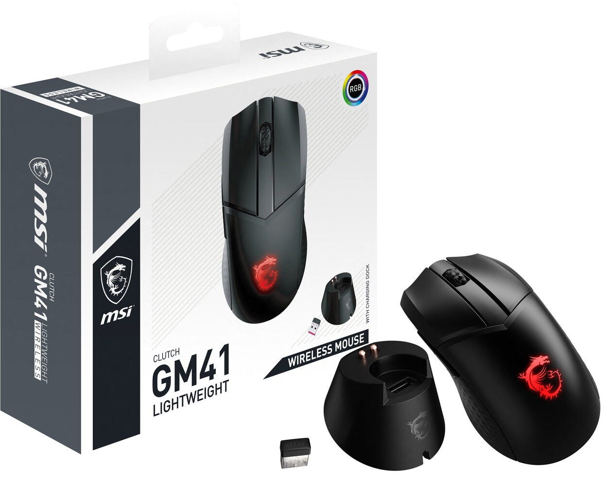 MOUSE USB OPTICAL GAMING/CLUTCH GM41 LIGHT WIRELESS MSI цена и информация | Hiired | kaup24.ee