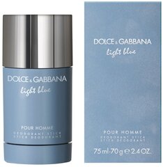 Dolce & Gabbana Light Blue Pour Homme мужской дезодорант-стик 75 мл. цена и информация | Парфюмированная косметика для мужчин | kaup24.ee