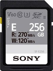 Карта памяти Sony SF-E256 256 GB, SDXC, Flash memory  цена и информация | Карты памяти для фотоаппаратов, камер | kaup24.ee