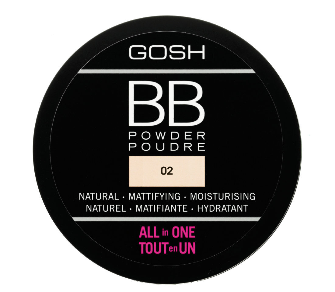 Gosh BB Powder puuder 6.5 g, 02 Sand hind ja info | Jumestuskreemid, puudrid | kaup24.ee