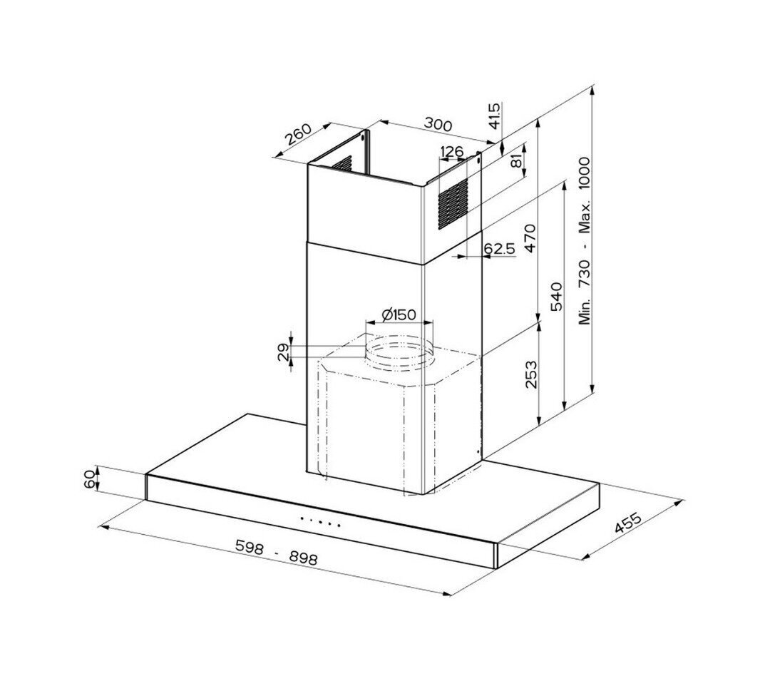 Faber Stilo Glass Smart A60 hind ja info | Õhupuhastid | kaup24.ee