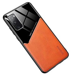 Mocco Lens Leather Back Case Кожанный чехол для Apple Iphone 12 Pro Max Оранжевый цена и информация | Чехлы для телефонов | kaup24.ee