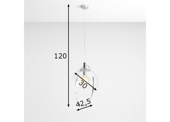 Laelamp Aura, kroom 891149879 hind ja info | Rippvalgustid | kaup24.ee