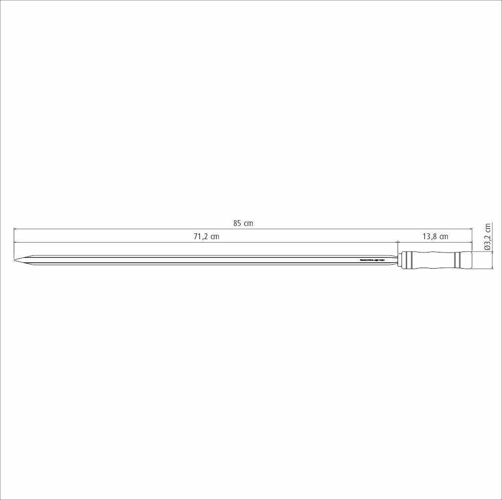 Tramontina Churrasco 85 cm küpsetusvarras hind ja info | Grillitarvikud ja grillnõud | kaup24.ee