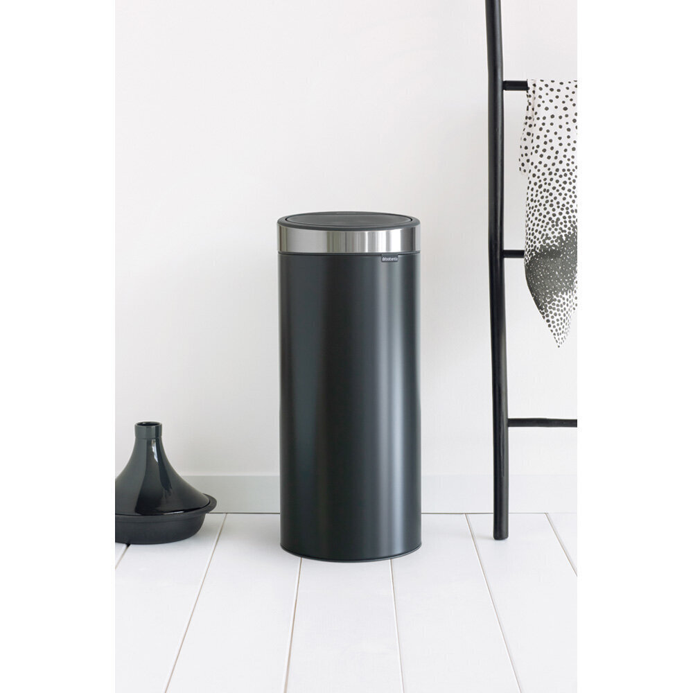 Prügikast, Touch Bin 30L Matt Black/FPP lid hind ja info | Prügikastid | kaup24.ee