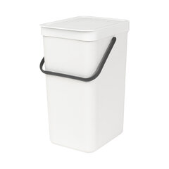 Встраиваемое мусорное ведро Sort & Go (16 л) White цена и информация | Мусорные баки | kaup24.ee