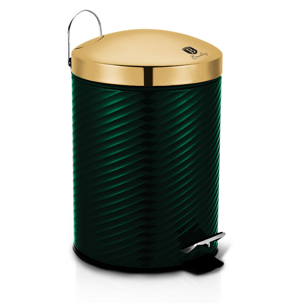 BerlingerHaus prügikast Metallic Line Emerald Collection, 12 l hind ja info | Prügikastid | kaup24.ee