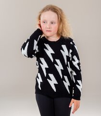 Детский свитер ONLY 15211933*01, черно-белый 5714919664387 цена и информация | Свитеры, жилетки, пиджаки для девочек | kaup24.ee