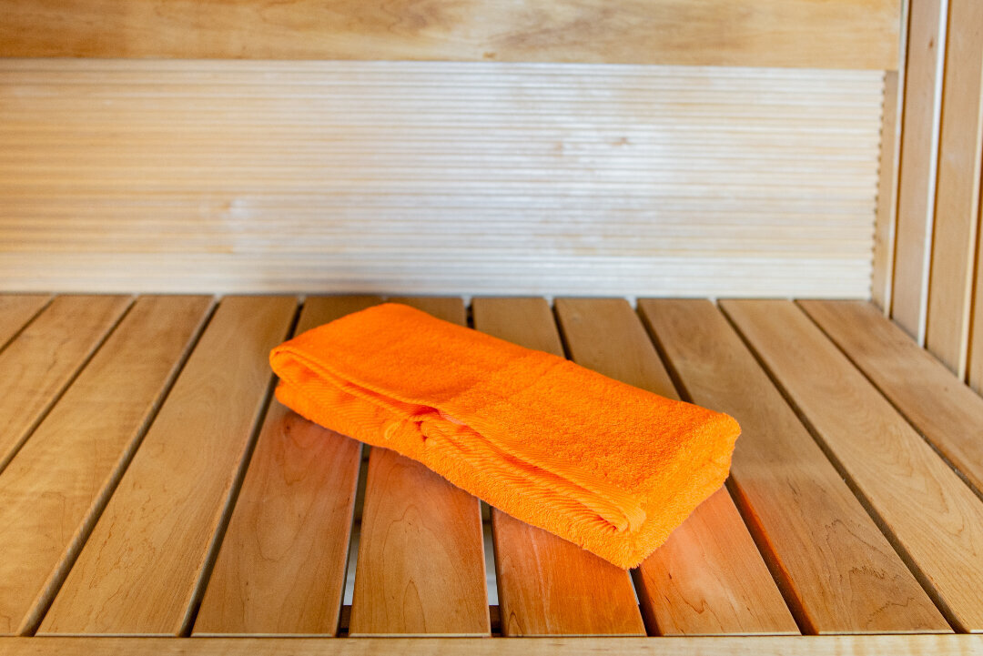 Saunalina frotee 70 x 140 cm, oranž hind ja info | Rätikud, saunalinad | kaup24.ee