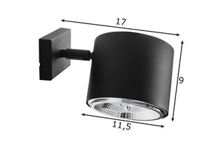 Настенный светильник Bot, черный цена и информация | Настенные светильники | kaup24.ee