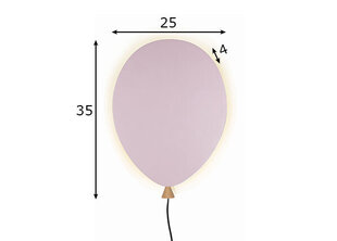 Seinavalgusti Balloon цена и информация | Детские светильники | kaup24.ee