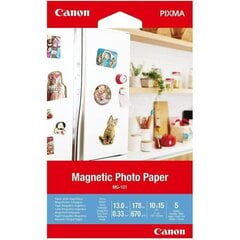 Magnetiline fotopaber Canon MG-101 (4x6, 5 lehte), Canon Paber Canon MG-101 magnet 4x6 5 lehte valokuvapaperi, Fotopapīrs Magnet hind ja info | Printeritarvikud | kaup24.ee