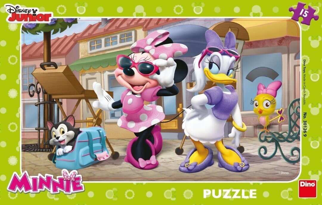 Dino väike plaatpuzzle 15 tk Minnie цена и информация | Pusled | kaup24.ee