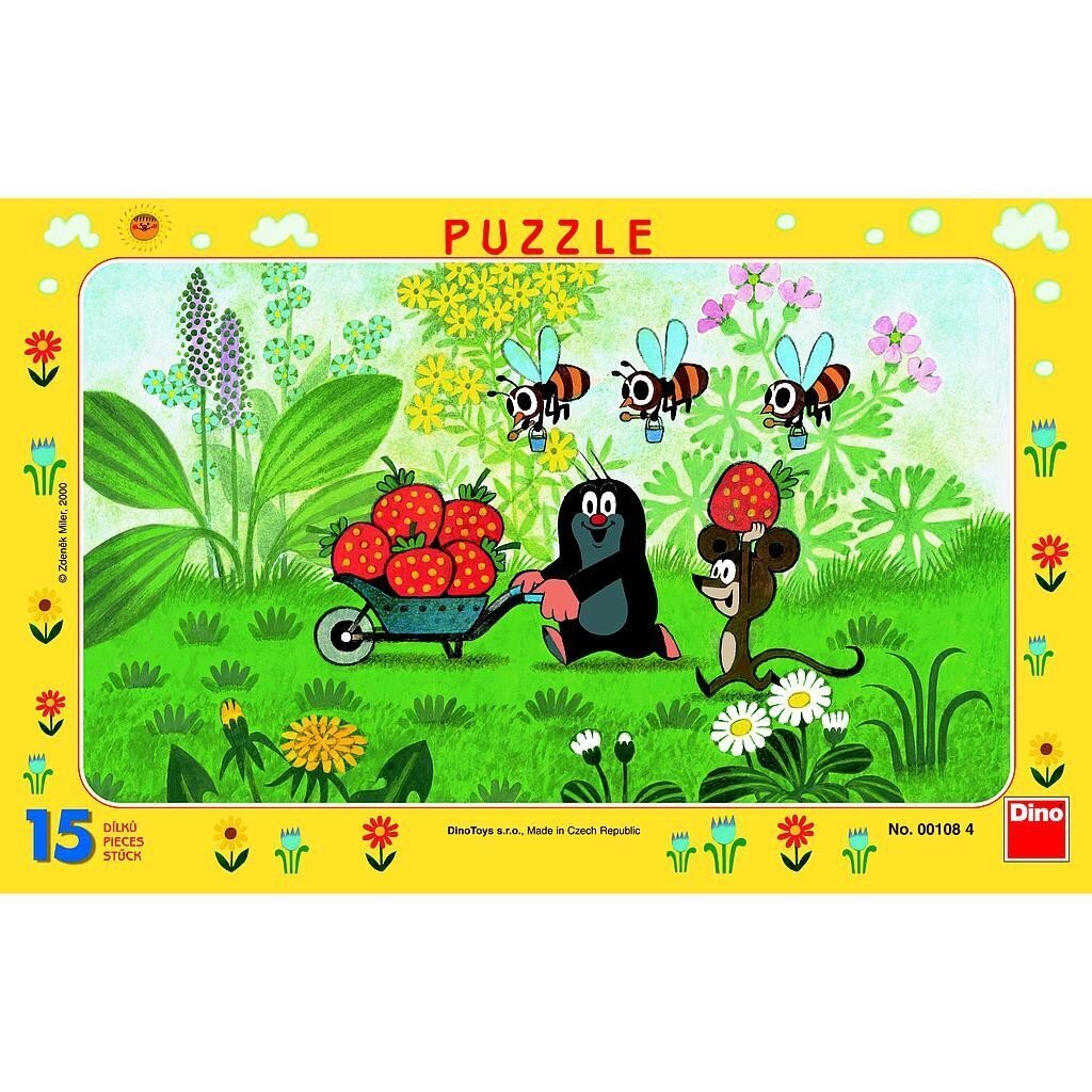 Dino väike plaatpuzzle 15 tk. цена и информация | Pusled | kaup24.ee