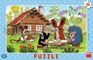 Dino väike plaatpuzzle Muti pidu 15 tk hind ja info | Pusled | kaup24.ee