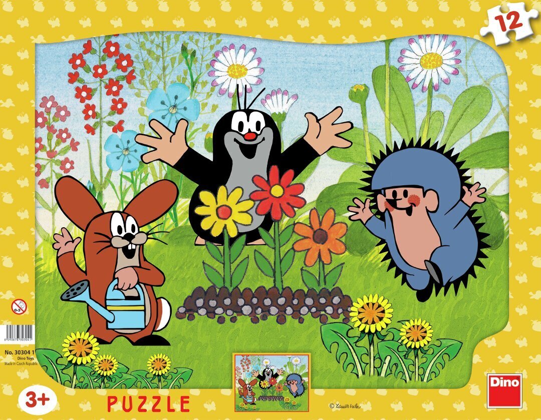 Dino suur plaatpuzzle Mutt kui aednik 12 tk цена и информация | Pusled | kaup24.ee