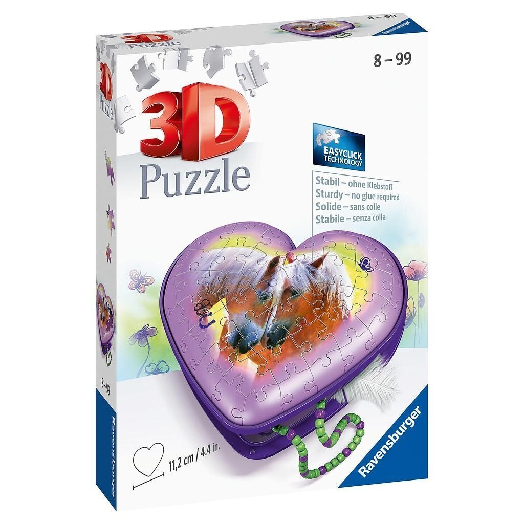 Ravensburger 3D 60 tk pusle ehetekarp Hobune hind ja info | Pusled | kaup24.ee