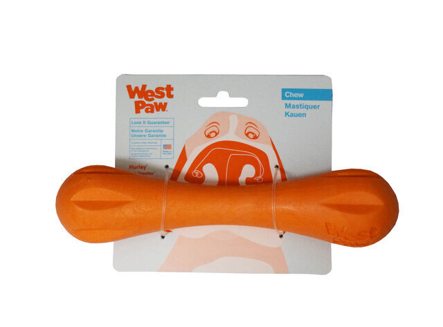 Kummist koeramänguasja West Paw, oranž, 21 cm hind ja info | Mänguasjad koertele | kaup24.ee