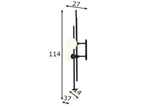 Seinalamp Harmony, must hind ja info | Seinavalgustid | kaup24.ee