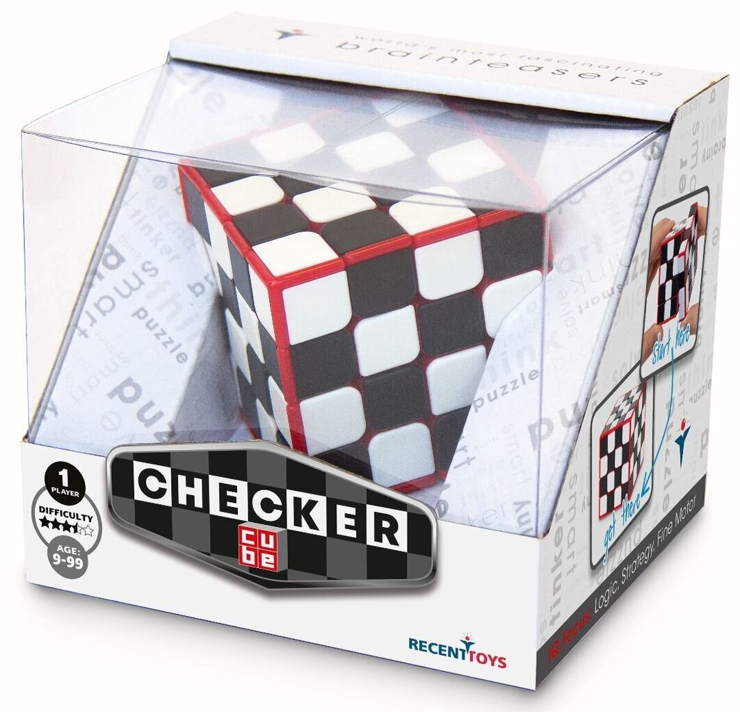 Nutimäng kuubik „Checker Cube“ 4x4x4 ****, Recent Toys цена и информация | Lauamängud ja mõistatused | kaup24.ee