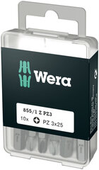 Насадки Wera 855/1 DIY-box Standard 10 шт., PZ 3x25 мм цена и информация | Механические инструменты | kaup24.ee