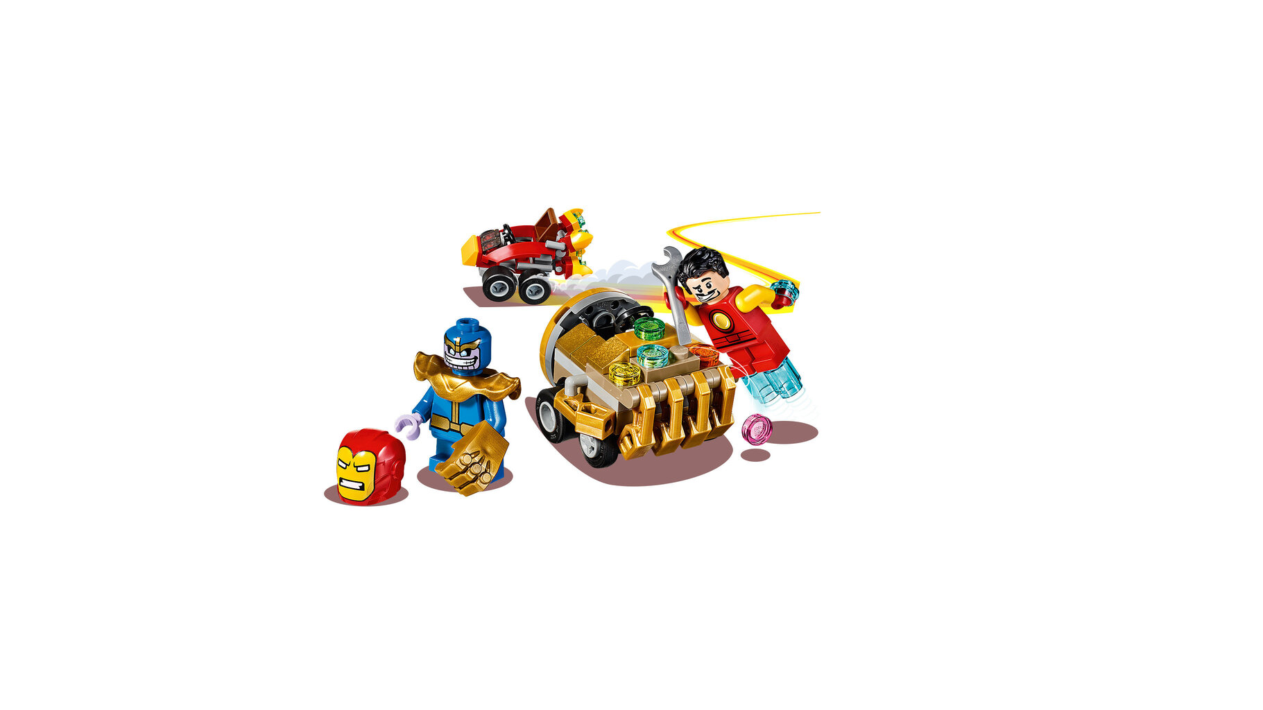 76072 LEGO® Marvel SUPER HEROES Võimsad kutsikad: Raudmees versus Thanos цена и информация | Klotsid ja konstruktorid | kaup24.ee