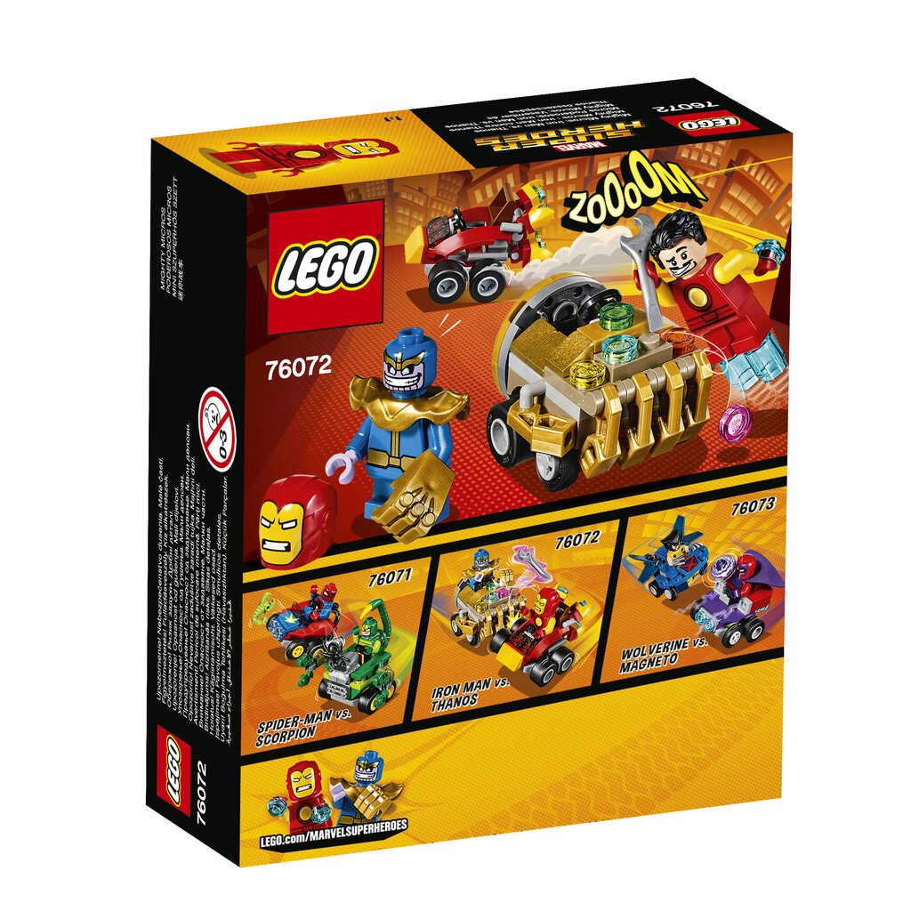 76072 LEGO® Marvel SUPER HEROES Võimsad kutsikad: Raudmees versus Thanos цена и информация | Klotsid ja konstruktorid | kaup24.ee