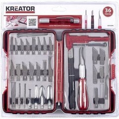 Набор ножей для резьбы, 36 шт. цена и информация | Kreator Сантехника, ремонт, вентиляция | kaup24.ee