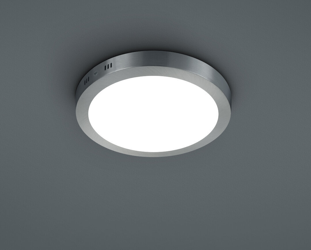 Cento LED plafoon 22 cm harjatud teras hind ja info | Laelambid | kaup24.ee
