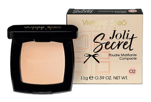 Vivienne Sabo Mattifying Pressed Powder Joli Secret puuder, 02 Light rose hind ja info | Jumestuskreemid, puudrid | kaup24.ee