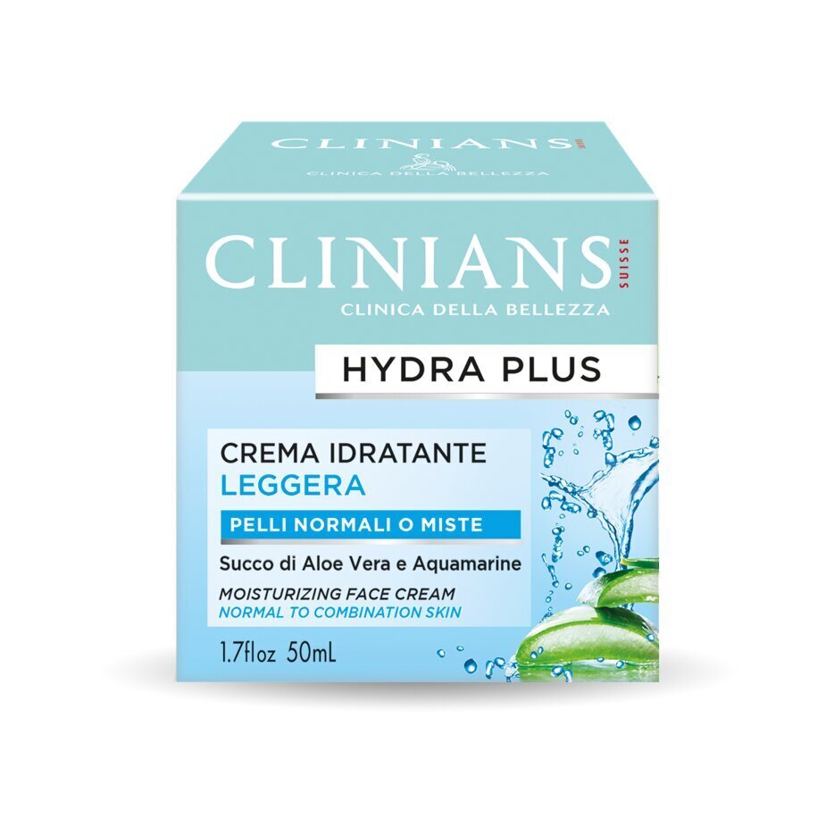 Clinians Hydra Plus rahustav, niisutav, kerge näokreem normaalsele ja kombineeritud nahale 50 ml цена и информация | Näokreemid | kaup24.ee