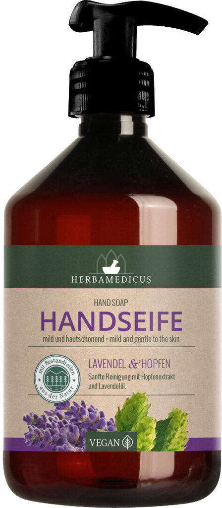 HERBAMEDICUS Vedelseep Lavendel & Humal 500 ml hind ja info | Seebid | kaup24.ee